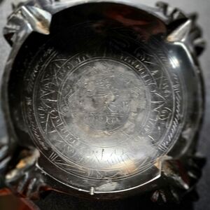 1960s Alabaster Mayan Aztec Carved Ashtray/Catchall